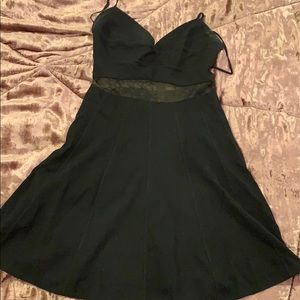 Black mini flare dress